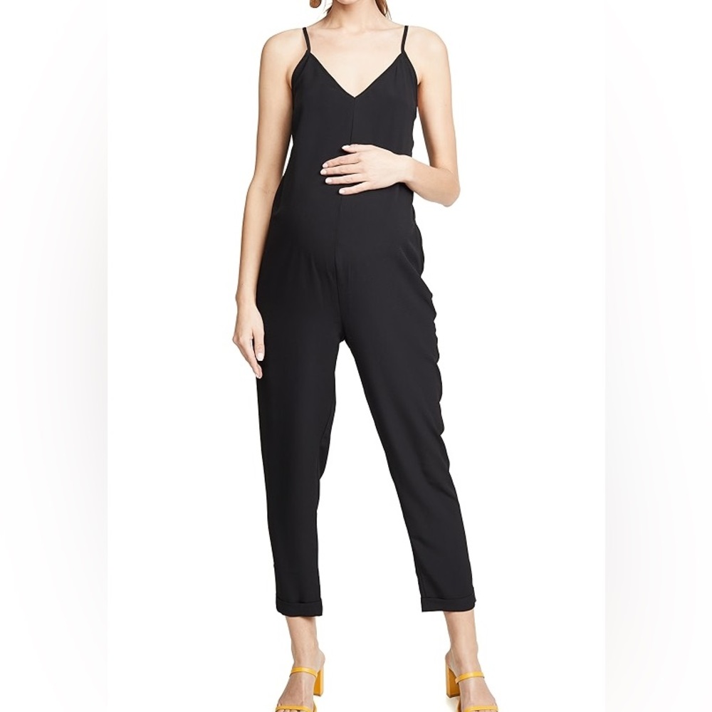 Hatch Black Georgie Maternity Jumpsuit